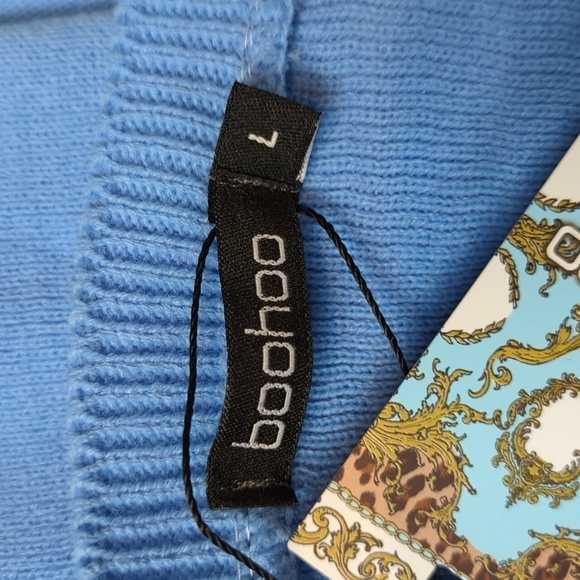 Boohoo NWT Slash Neck Knitted Tracksuit (Top Only) - Picture 7 of 12
